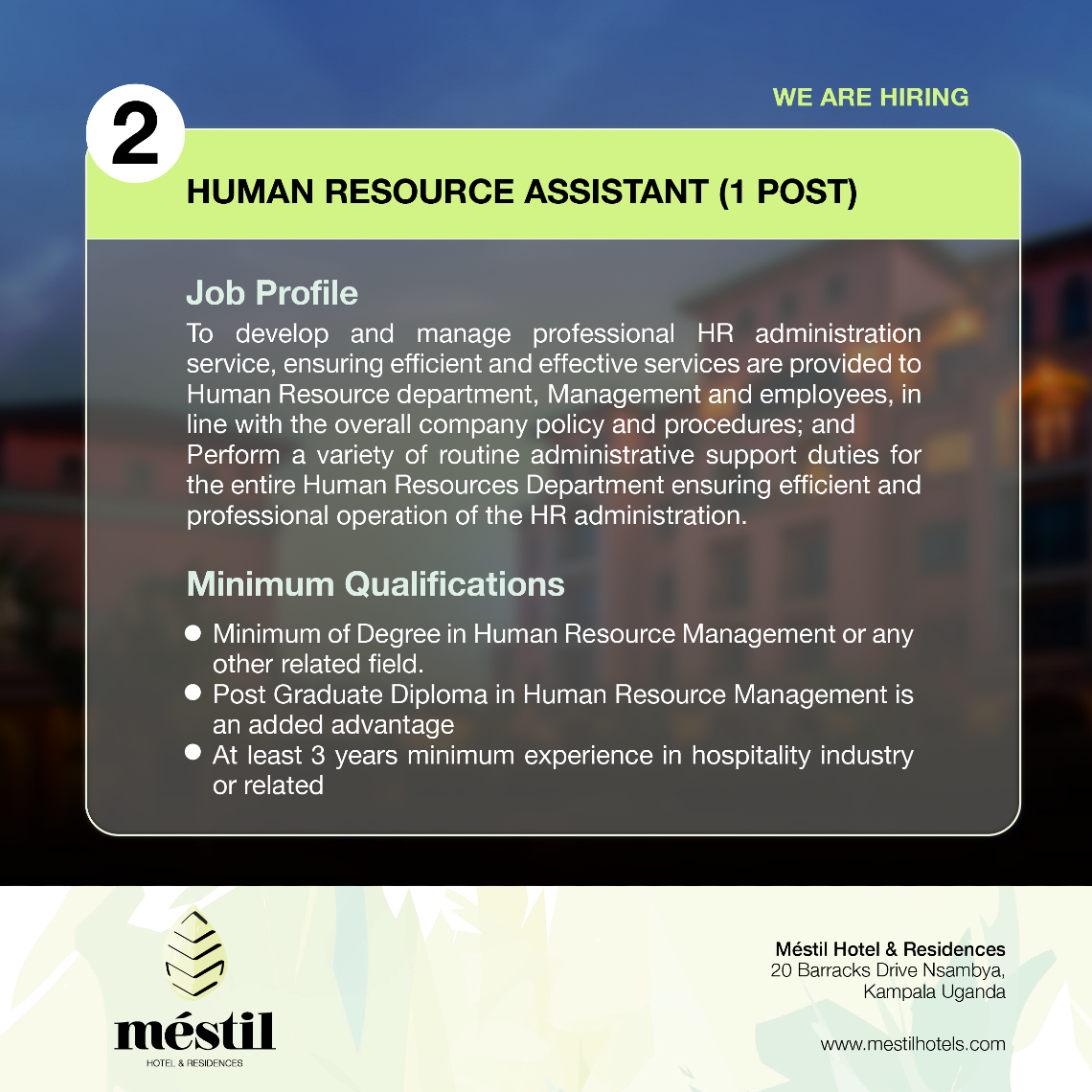 Human Resource Assistant
