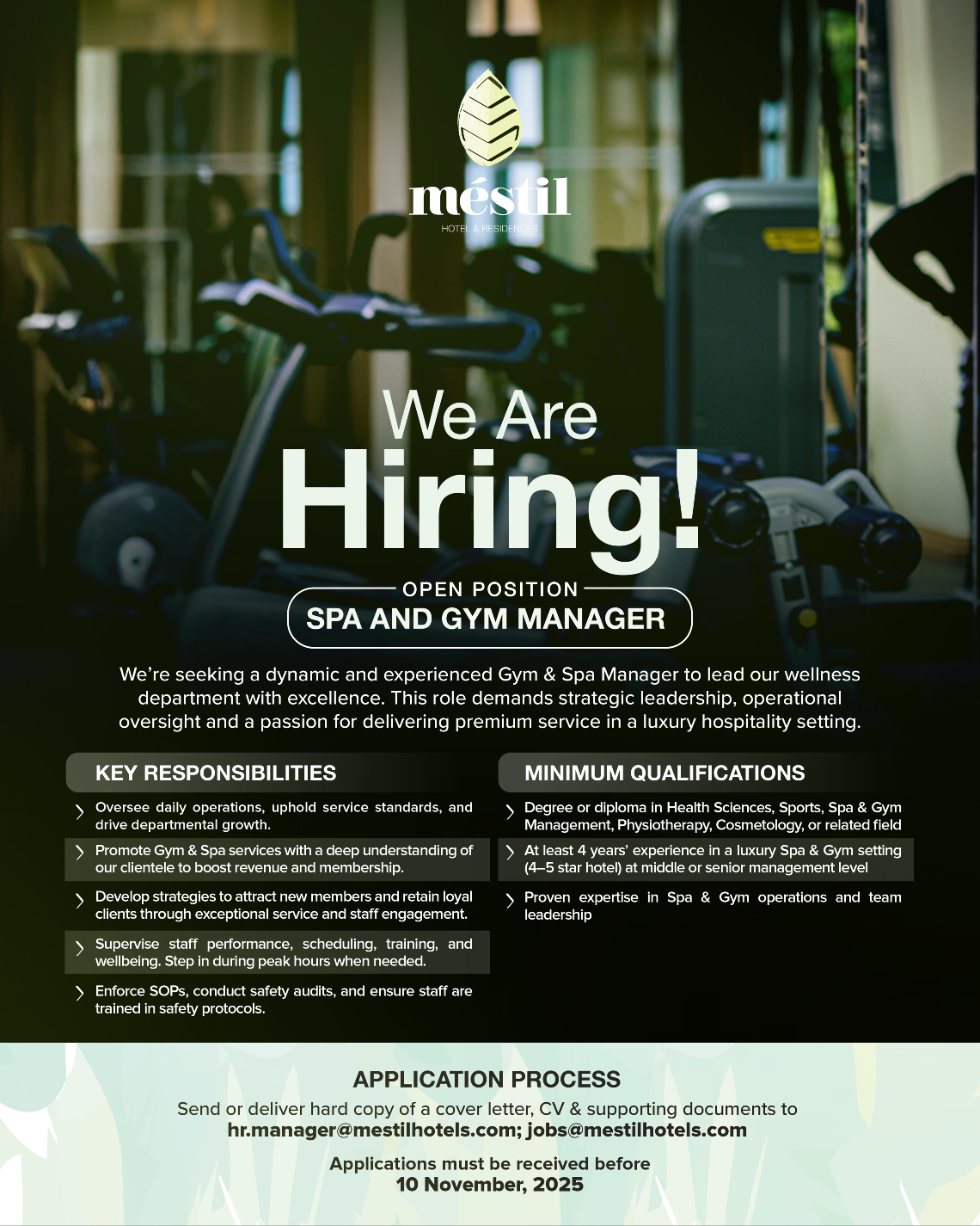 Spa and Gym Manager